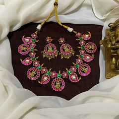 Jadau Lakshmi Bottu Necklace - KN00626