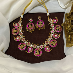 Jadau Lakshmi Bottu Necklace - KN00626
