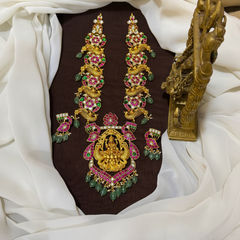 Lakshmi Pendant Jadau Mid Length haram - KH00394