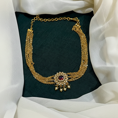 Thin Layer Antique Polish Necklace - NN00876