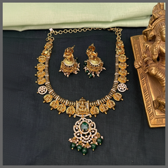 Emerald Nakshi Temple Necklace - NN00861