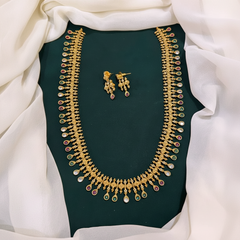 Antique finish Nakshi Haram with earrings - NH0020