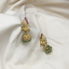 Nakshi Earcuff jhumkis with Peacock - NE00653