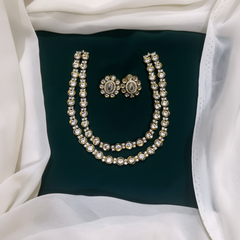 White Stone Victorian Necklace - VN0048