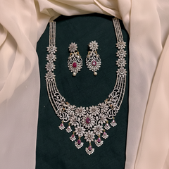 Beautiful Flower Side Pendant with Hug Flower Haram - DH0041