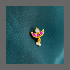 Ruby Chand Nose Ring in Kundan - NR0011