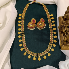 Lakshmi Kaasu Traditional Haram With Jhumki - NH00427