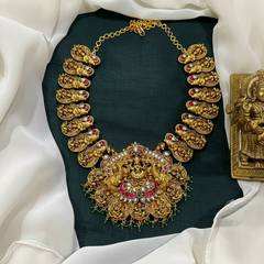 Lakshmi Balaji Antique Polish Jadau Haram - KH00358
