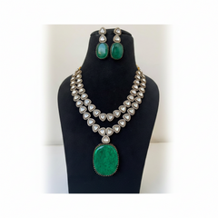 Victorian Haram with EMerald Stone Pendant - VH0038