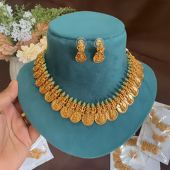 Lakshmi Kaasu With Green Crystal - NN00930