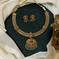 Jadau Nanu Chain Lakshmi Pendant - KN00586