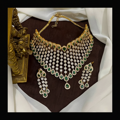 Daimond Replica heavy Choker With Earrings - DN0098
