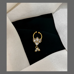 Lotus Septum Nose Ring in Kundan - NR0020