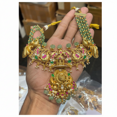 Beautiful Gold Replica Lakshmi Necklace - PB00571