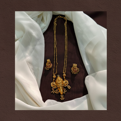 Pendant with Long Mala and jhumki - NH00482