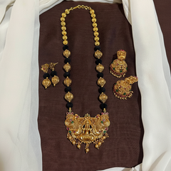 Nakshi beads and Lakshmi Pendant With Jhumki - PB00605