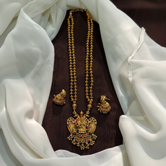 Pendant with Long Mala and jhumki - NH00482