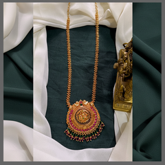 Beautiful Nakshi Haram with a stunning multicolor pendant - NH00343