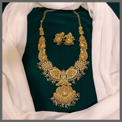 Beautiful Lakshmi Haram In Nakshi - NH00241