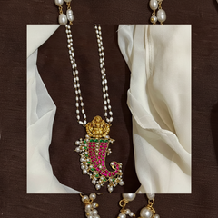 Jadau Puligoru With Original Pearls - PB00595