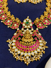 Lakshmi Mango Jadau Kundan lakshmi long haram - KH00126