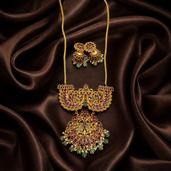 Antique Nakshi Haram with Beautiful Pendent - NH00126