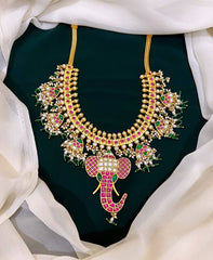 Jadau Ganesha Pendant Necklace - KN0019