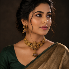 Antique kante with Laxmi Pendant andEarrings - NN0045