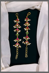 Ruby and Emerald Dew Drop matilu in Kundan - MT0055