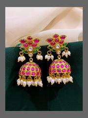 Beautiful Ruby Kundan Earring - KE00371