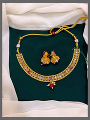 Ruby Beautiful Necklace in Nakshi -NN00500