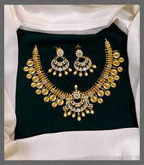 Antique Coin Necklace in Nakshi - NN00501