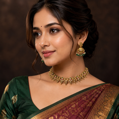 Antique Lakshmi and Mango Necklace In Nakshi - NN00383