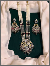 White Pearl Haram with Victorian pendent - PB00163