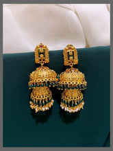 Double Jhumki Earring in Nakshi - NE00331