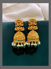 Elephant Hugging with Lakshmi Jhumki In Nakshi - NE00333