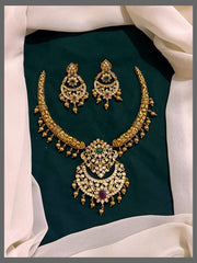 Antique Kante Necklace with pendent in Nakshi - NN00524