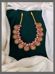 Ruby Bottu Malla Necklace in Kundan - KN00375