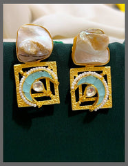 Classic Chand bali Earring in Kundan - KE00400