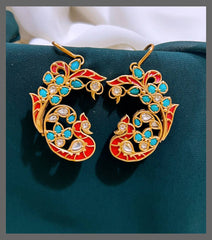 Peacock Ear Cuff in Kundan - KE00382