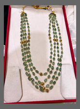 Green Beads Haram in Kundan - PB0061