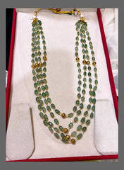 Green Beads Haram in Kundan - PB0061
