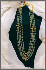 Green Beads Haram in Kundan - PB0061