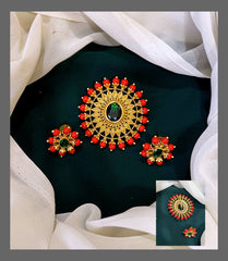 Coral Pendent in Nakshi - NP0049