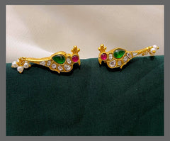 Parrot Stud Earring in Kundan - KE00428
