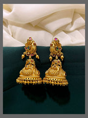 Peacock Jhumki Earring Nakshi - NE00346