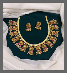 Jelabi Chain With Small Peacock in Kundan - KN00393