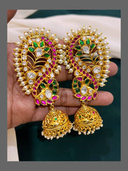 Beautiful Peacock Ear-Cuff in Kundan - KE00433