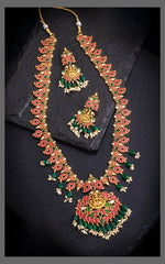 Beautiful Mango Haram With Pendent in Kundan - KH00254