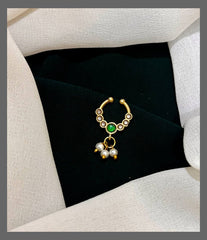 Beautiful Stone Septum Nose Ring in Kundan - NR0016